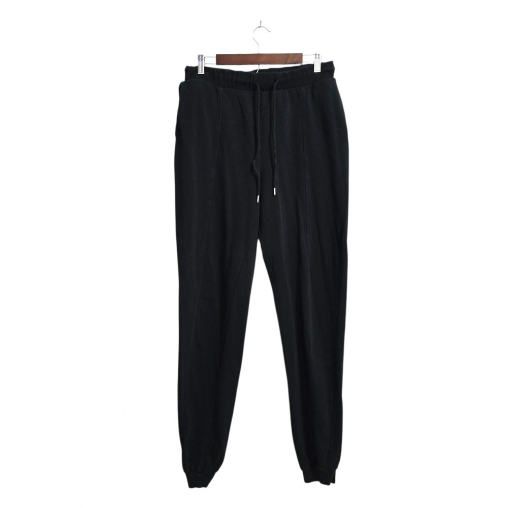 Long Tall Sally Tall Black Cuffed Drawstring Joggers Sz 10 - Picture 1 of 12
